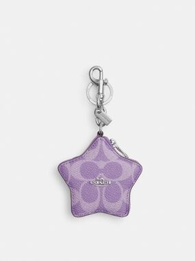 Coach Outlet Star Bag Charm In Signature Canvas